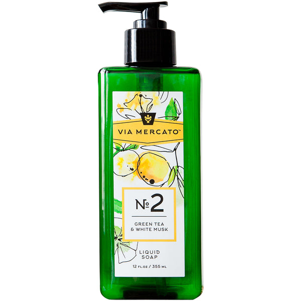 Liquid Hand Soap - Green Tea & White Musk - European Soaps