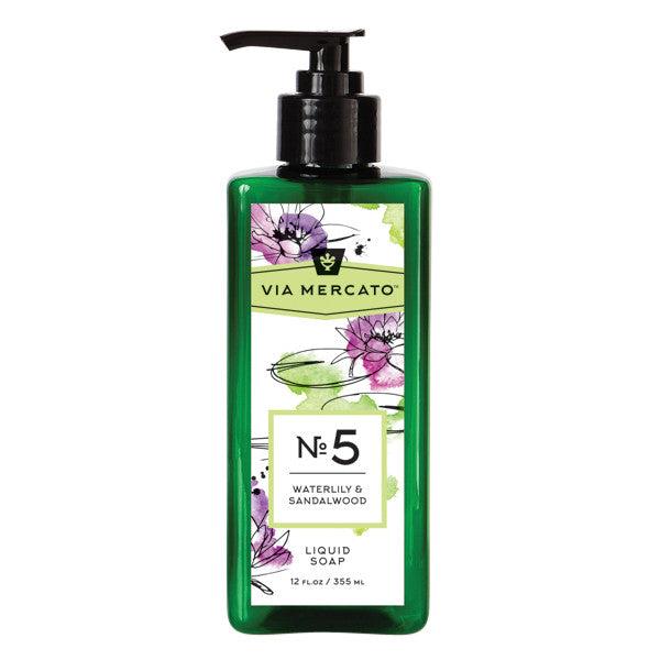 Liquid Hand Soap - Waterlily & Sandalwood - European Soaps