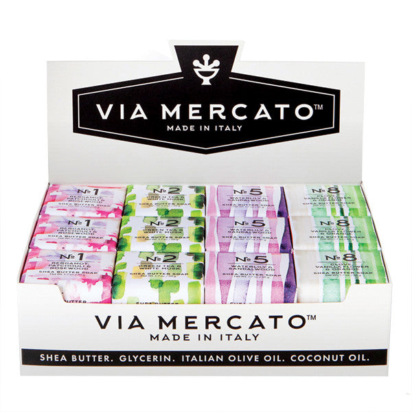 Via Mercato Mini Soap Assortment - No. 1, No. 2, No 5, & No. 8 - European Soaps
