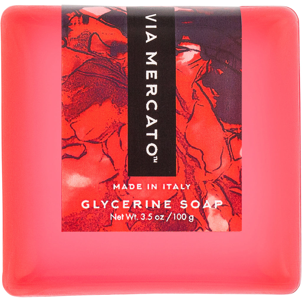 Via Mercato Bella Glycerine Soap - Sour Cherries & Pomegranate - European Soaps