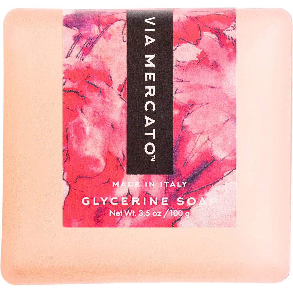 Via Mercato Bella Glycerine Soap - Pink Grapefruit, Vervain & Cassis - European Soaps