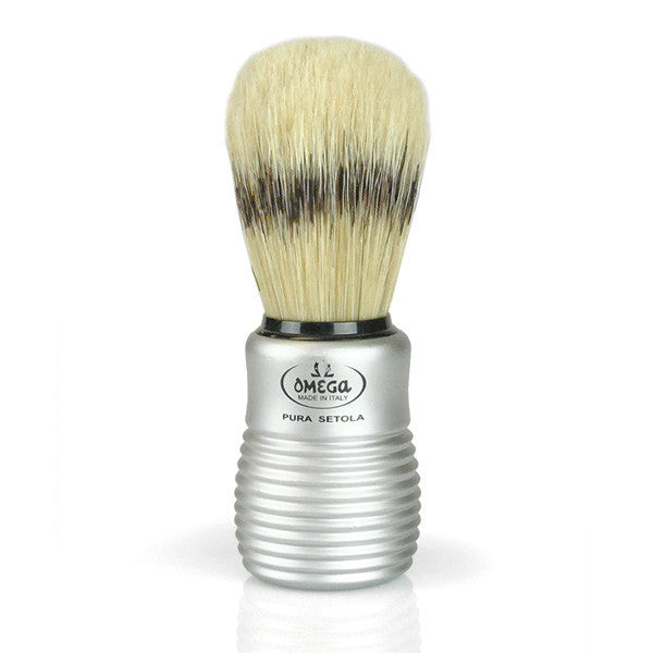 Boar Bristle Shave Brush with Aluminum Handle - European Soaps