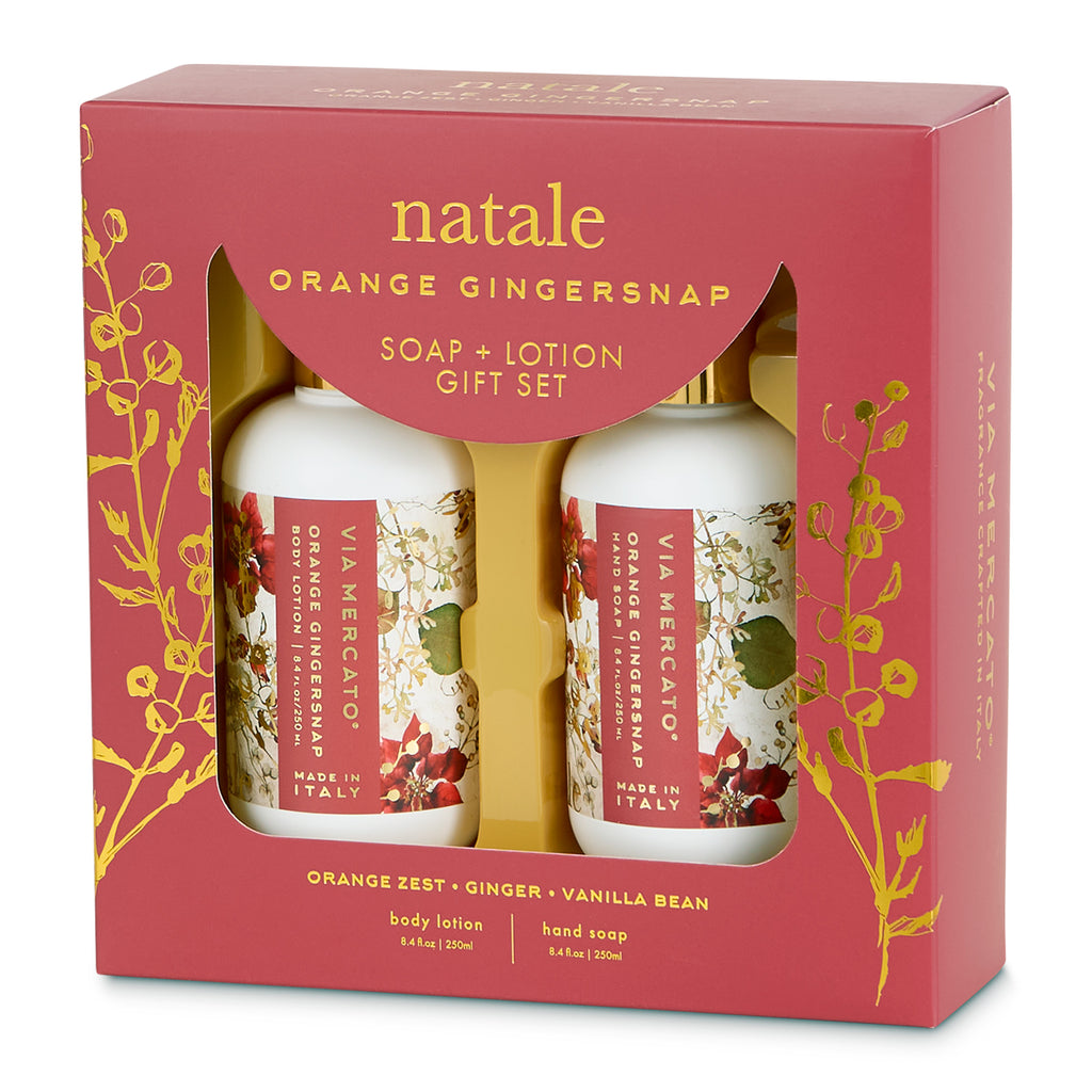 Natale Soap & Lotion Set Of 2 - Orange Ginger Snap