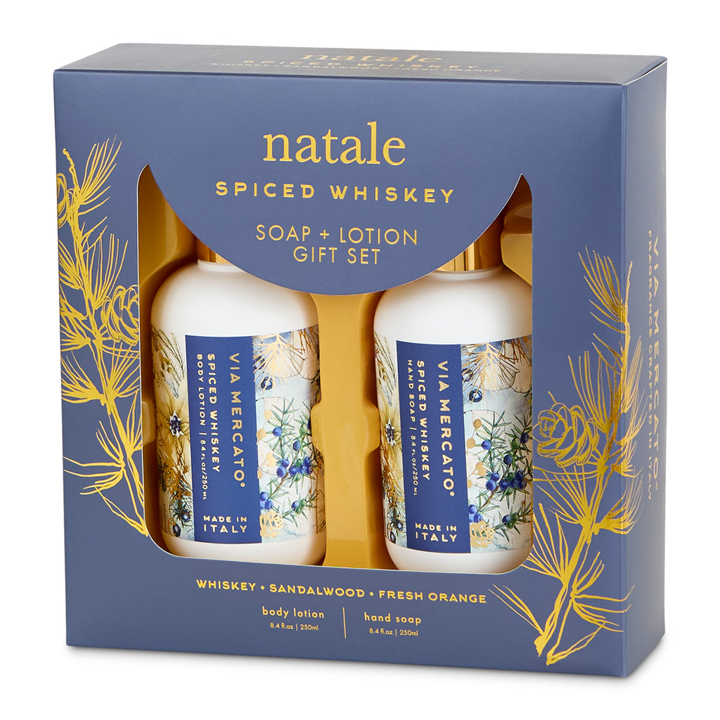 Natale Soap & Lotion Set Of 2 - Spiced Whiskey