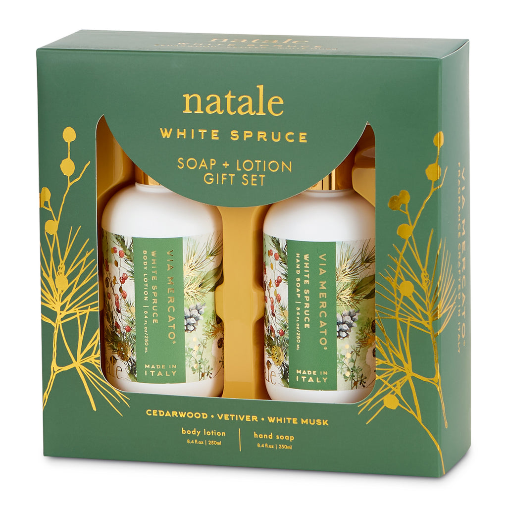 Natale Soap & Lotion Set Of 2 - White Spruce