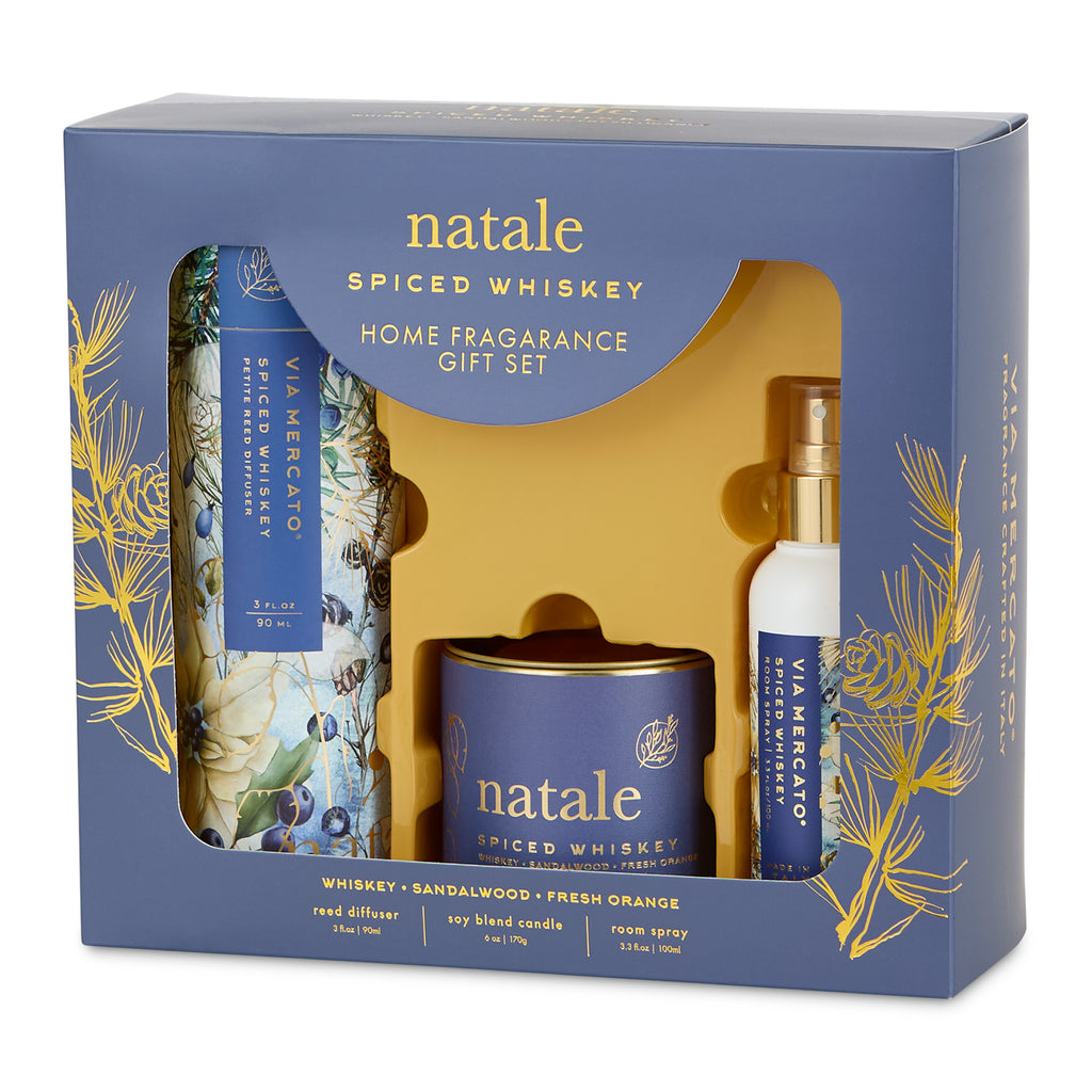 Natale Home Fragrance Set Of 3 - Spiced Whiskey