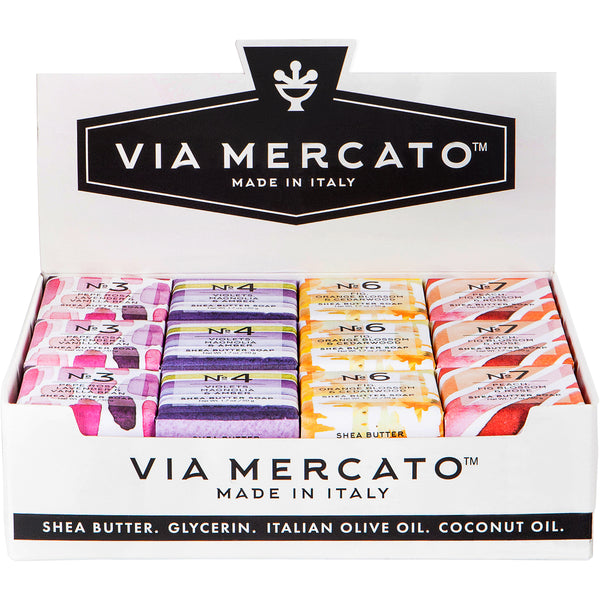 Via Mercato Mini Soap Assortment - No. 3, No. 4, No 6, & No. 7 - European Soaps